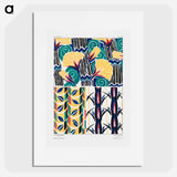 Suggestions pour étoffes et tapis: 60 motifs en couleur - E.A.セギー Poster.
