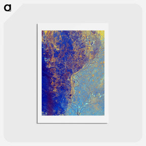 アートポストカード-Nile River Delta from Space
 - 上空からの地球 Postcard.