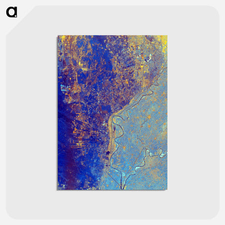 アートポストカード-Nile River Delta from Space
 - 上空からの地球 Postcard.