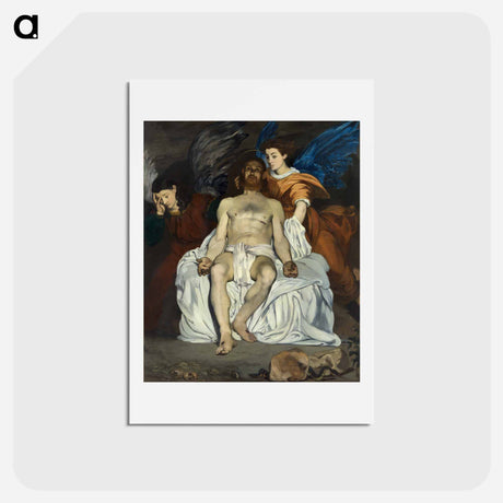 アートポストカード-Dead Christ with Angels - エドゥアール マネ Postcard.