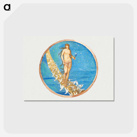 アートポストカード-Rose of Heaven from The Flower Book - エドワード バーン ジョーンズ Postcard.