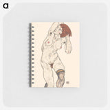 Naked lady. Nude in Black Stocking - エゴン シーレ Memo.