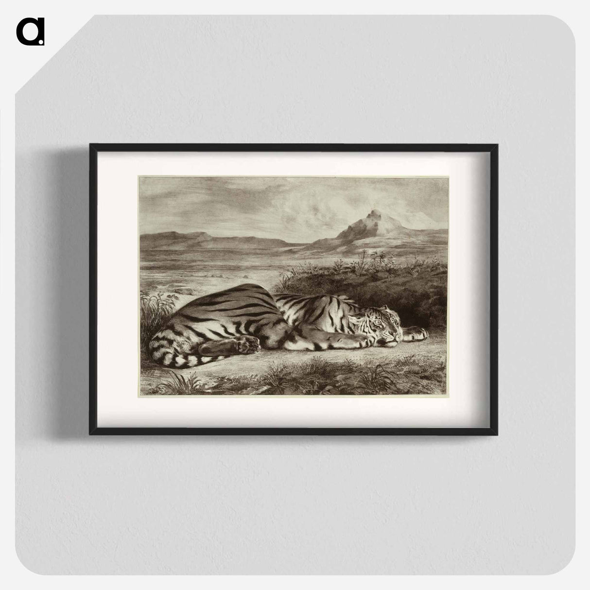 Royal Tiger - ウジェーヌ ドラクロワ Poster.