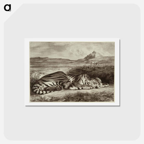 アートポストカード-イエロー - ウジェーヌ ドラクロワ Postcard.