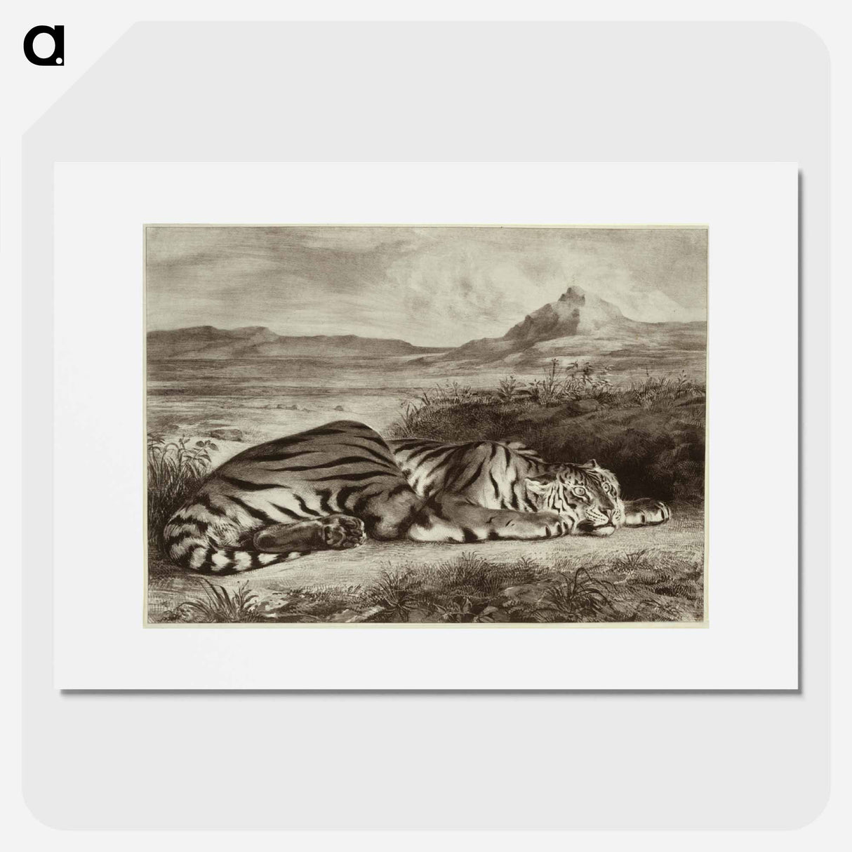 Royal Tiger - ウジェーヌ ドラクロワ Poster.