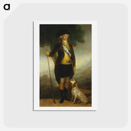 アートポストカード-Charles IV of Spain as Huntsman - フランシスコ デ ゴヤ Postcard.