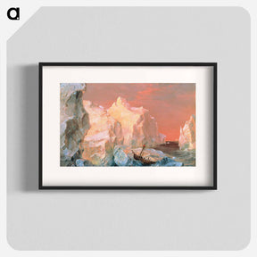 アートポスター-Icebergs and Wreck in Sunset - フレデリック エドウィン チャーチ Poster.