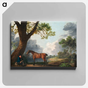 アートパネル-The Third Duke of Dorset's Hunter
 - ジョージ スタッブス Canvas.