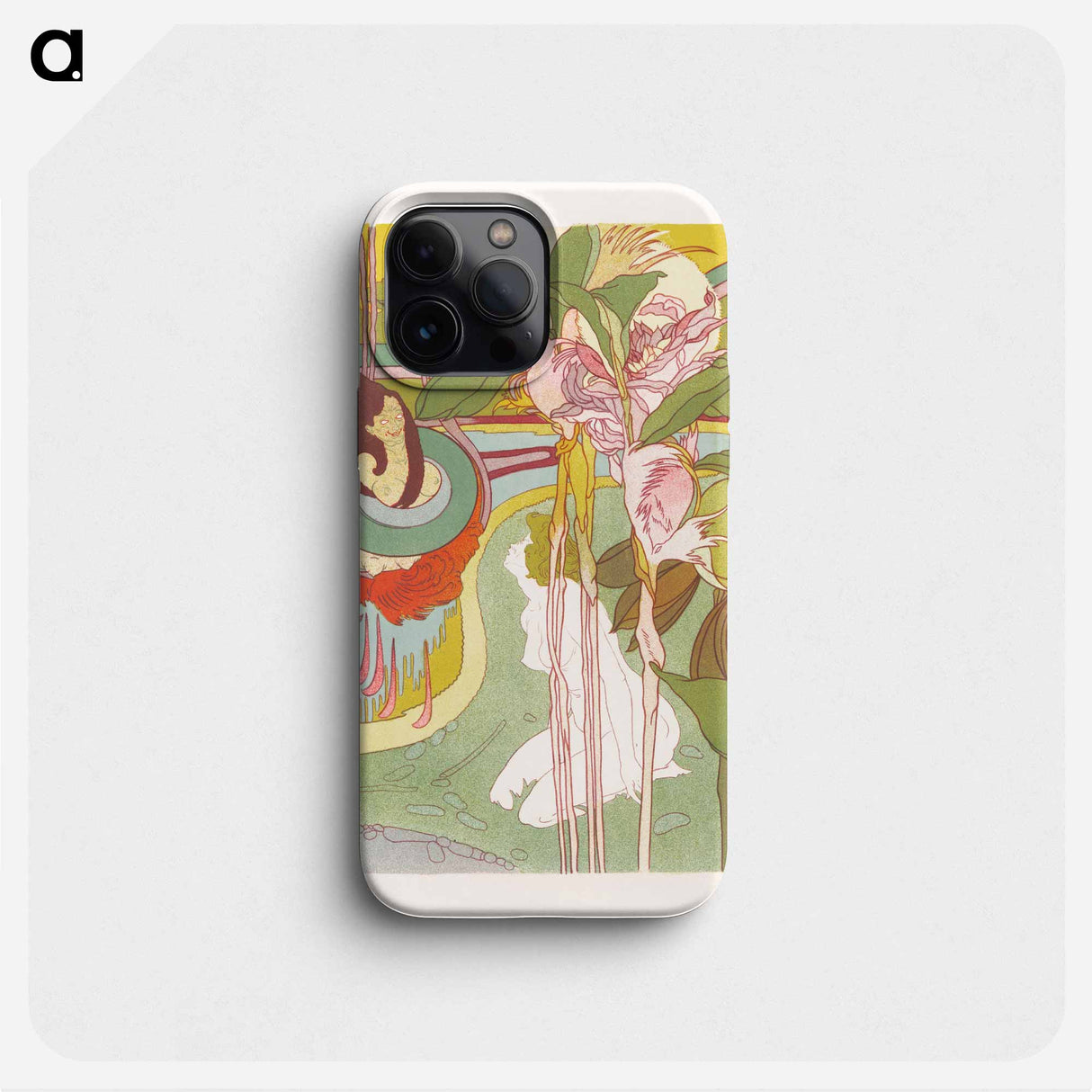 Vrouw krijgt visioen in een tuin - ジョルジュ ド フィール Phone Case.