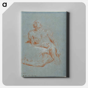 アートパネル-Male Nude Leaning
 - ジョバンニ バティスタ ティエポロ Canvas.