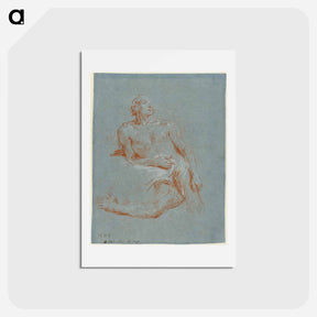 アートポストカード-Male Nude Leaning
 - ジョバンニ バティスタ ティエポロ Postcard.