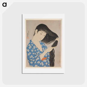 アートポストカード-Woman Combing Her Hair
 - 橋口 五葉 Postcard.