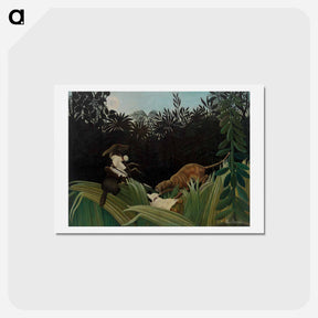 アートポストカード-Scouts Attacked by a Tiger - アンリ ルソー Postcard.