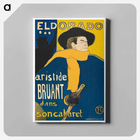アートパネル-Les Ambassadeurs: Aristide Bruant - アンリ ド トゥールーズ ロートレック Canvas.