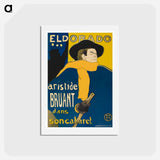 アートポストカード-Les Ambassadeurs: Aristide Bruant - アンリ ド トゥールーズ ロートレック Postcard.