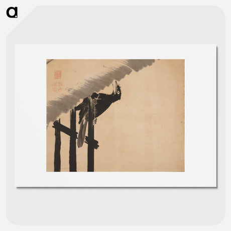 アートポスター-Crested Myna
 - 伊藤若冲 Poster.