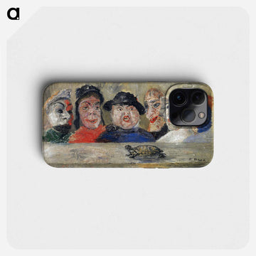 Masks Looking at a Tortoise - ジェームズ アンソール Phone Case.