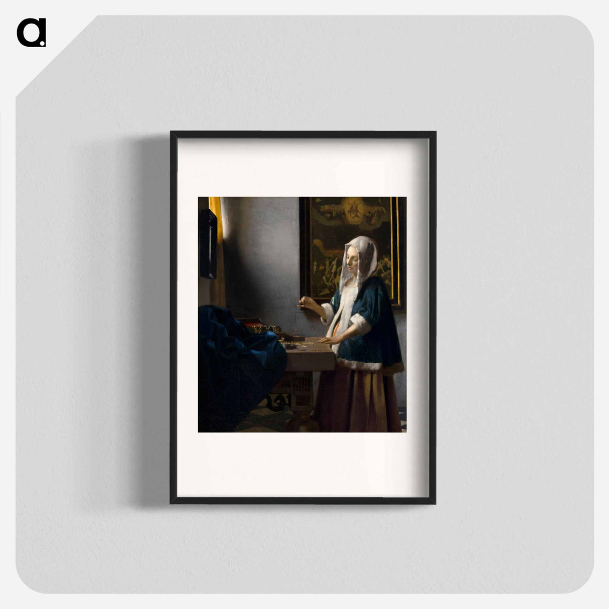 Woman Holding a Balance - Johannes Vermeer Poster.