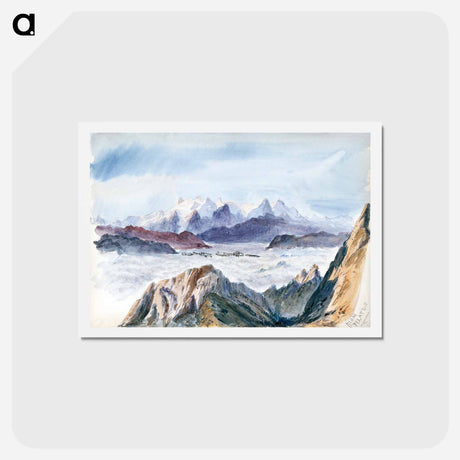 アートポストカード-Iselle from Mount Pilatus - ジョン シンガー サージェント Postcard.