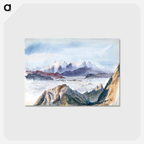 アートポストカード-Iselle from Mount Pilatus - ジョン シンガー サージェント Postcard.