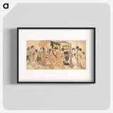 Courtesans Imitating a Court Procession - 喜多川 歌麿 Poster.
