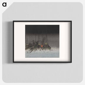 アートポスター-Ships at night - 月岡 工業 Poster.