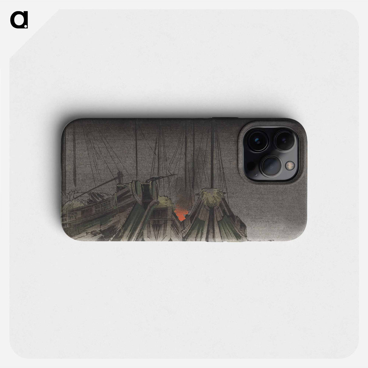 Ships at night - 月岡 工業 Phone Case.