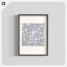 アートポスター-Composition in Bright Colors with Gray Lines
 - バーゼル美術館 Poster.
