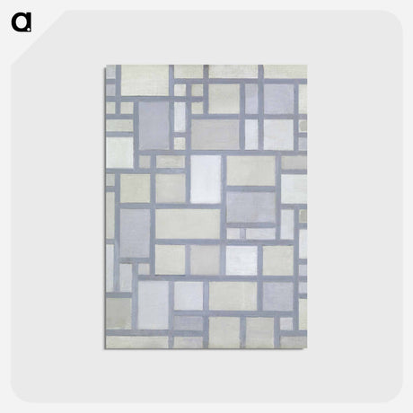 アートポストカード-Composition in Bright Colors with Gray Lines
 - バーゼル美術館 Postcard.