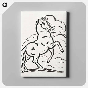 アートパネル-Rearing horse - レオ ヘステル Canvas.