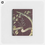 Wreath of Laurel, Palm, and Juniper with a Scroll inscribed Virtutem Forma Decorat - レオナルド ダ ヴィンチ Memo.