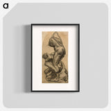 Two Struggling Figures - ミケランジェロ ブオナローティ Poster.