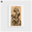アートポストカード-Two Struggling Figures - ミケランジェロ ブオナローティ Postcard.