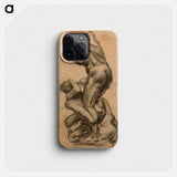 Two Struggling Figures - Michelangelo Buonarroti Phone Case.