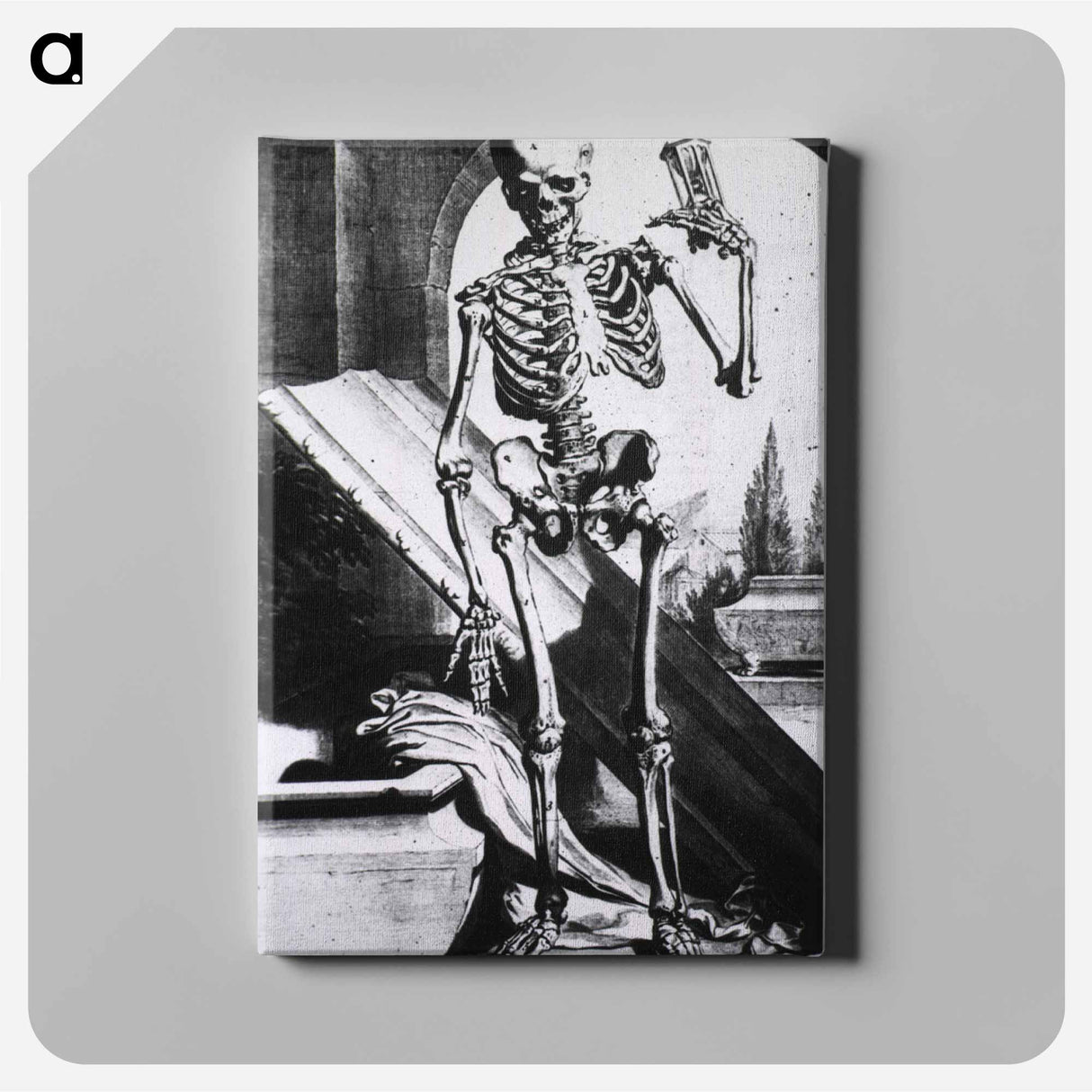 アートパネル-Skeleton with Hourglass Before Open Tomb
 - 国立医学図書館 Canvas.