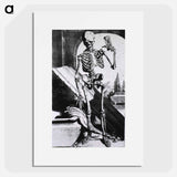 アートポスター-Skeleton with Hourglass Before Open Tomb
 - 国立医学図書館 Poster.