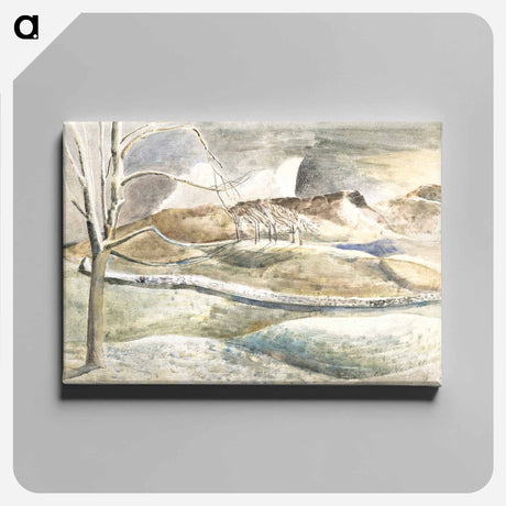 アートパネル-Moonrise over Cleeve Hill - ポール ナッシュ Canvas.