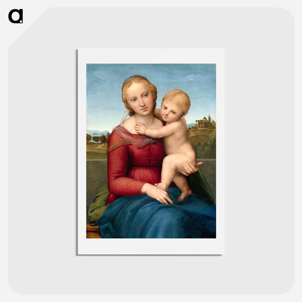 The Small Cowper Madonna - ラファエロ サンティ Postcard.