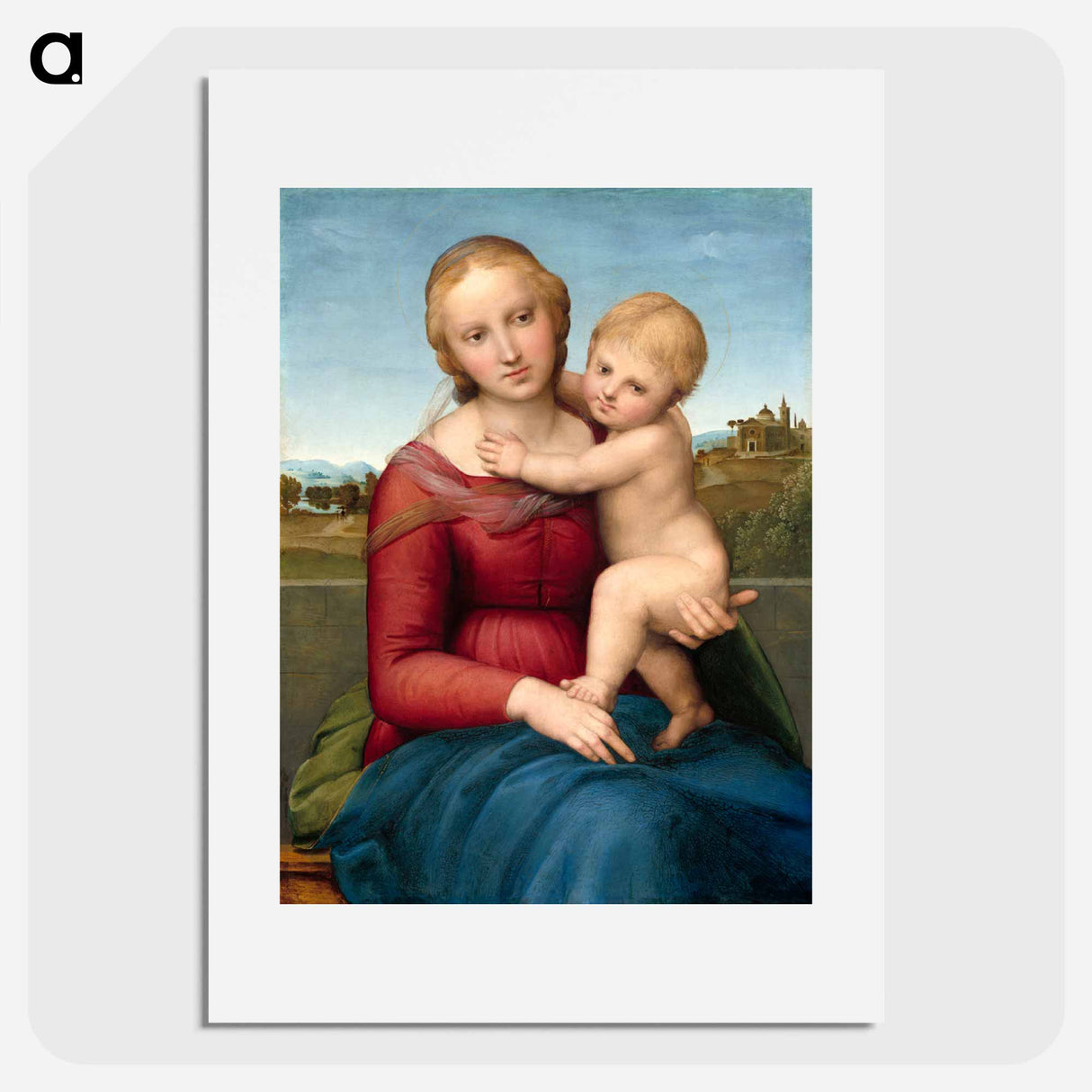 The Small Cowper Madonna - ラファエロ サンティ Poster.