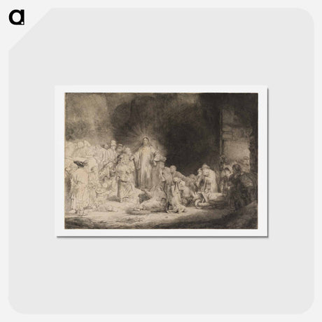アートポストカード-Christ Healing the Sick - レンブラント ファン レイン Postcard.