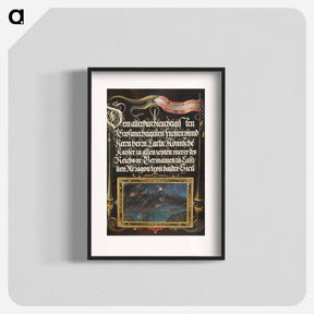 アートポスター-The Burning of Troy; Banner of the House of Hapsburg
 - 書道のお手本 Poster.