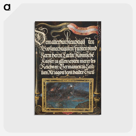 アートポストカード-The Burning of Troy; Banner of the House of Hapsburg
 - 書道のお手本 Postcard.