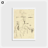 アートポストカード-Abstract church - テオ ファン ドゥースブルフ Postcard.