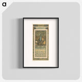 Kalenderblad januari met pauw en kippen - テオ ヴァン ホイテマ Poster.