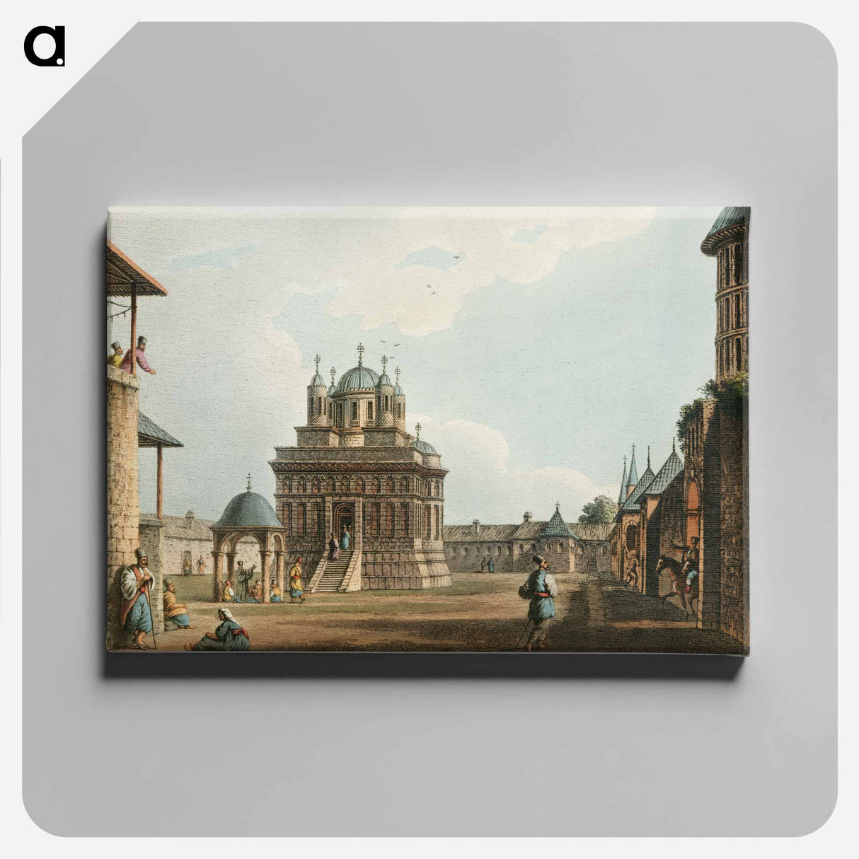 Church and Convent of St. Mary - View of Ottoman Territory Canvas.