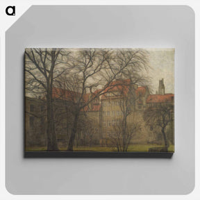 アートパネル-The garden at the Prince's Palace - ヴィルヘルム ハンマースホイ Canvas.