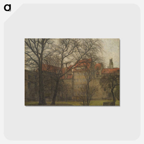 アートポストカード-The garden at the Prince's Palace - ヴィルヘルム ハンマースホイ Postcard.