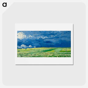 アートポストカード-Wheatfield under thunderclouds - フィンセント ファン ゴッホ Postcard.
