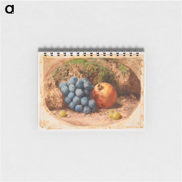 Still Life with Grapes and a Pomegranate - ウィリアム ヘンリー ハント Memo.