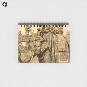 アートメモ帳-Elephant with howdah - ウワディスワフ テオドール ベンダ Memo.